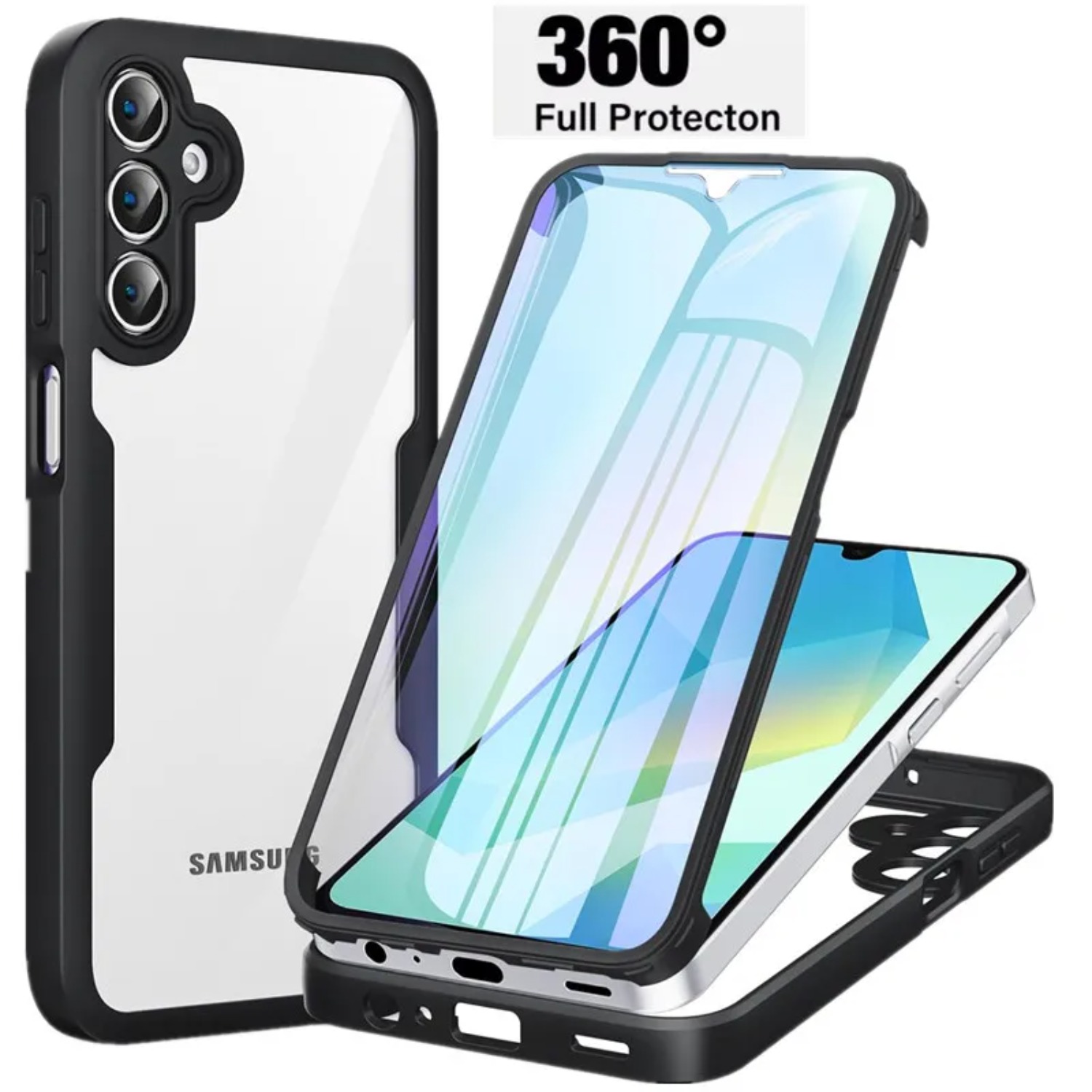 Heavy Duty 360 Full Body Protective Case - Ağır Hizmet Şeffaf 360° ° Tam