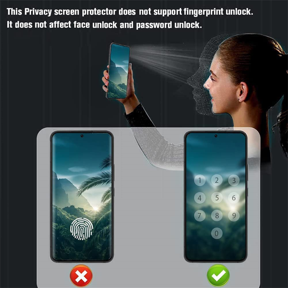 Samsung Galaxy S25 FE Fans Edi - Anti Spy Privacy Glass Case incelemesi ve fiyatı